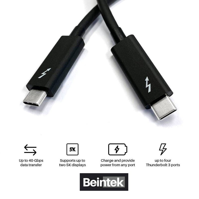 [Certified] Thunderbolt 3 Cable (2M/6.5FT)–Active 40Gbps/100W Charging - Beintek