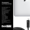 [Certified] Thunderbolt 3 Cable (2M/6.5FT)–Active 40Gbps/100W Charging - Beintek